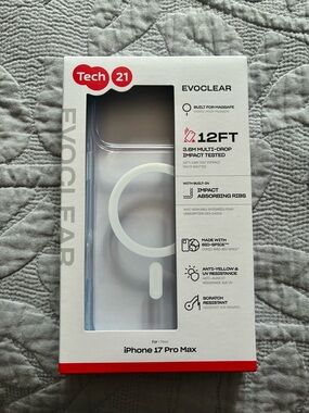 tech21 EvoClear Transparent Clear Case for iPhone 17 Pro Max